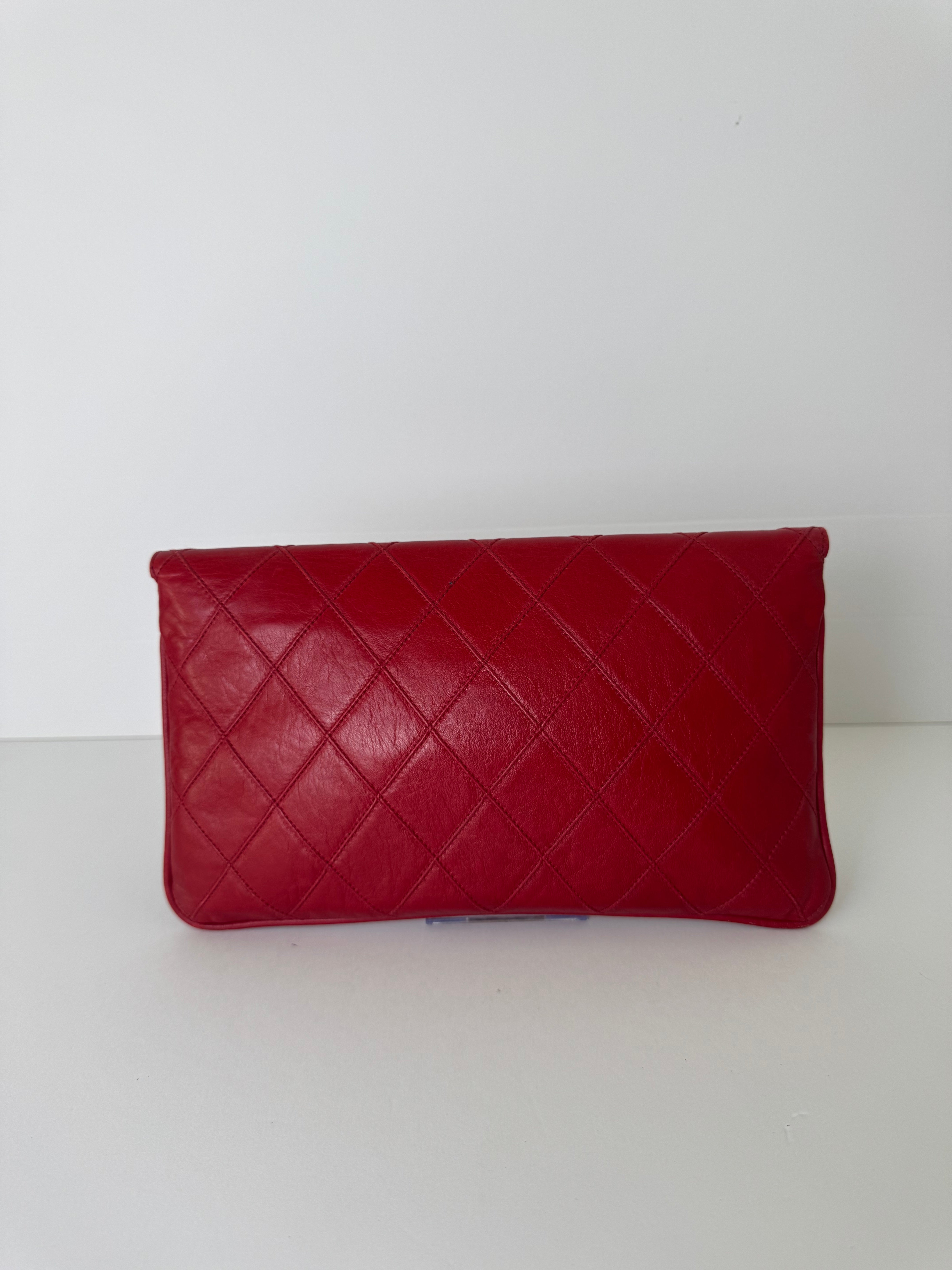 Chanel Vintage Leather Clutch Rare