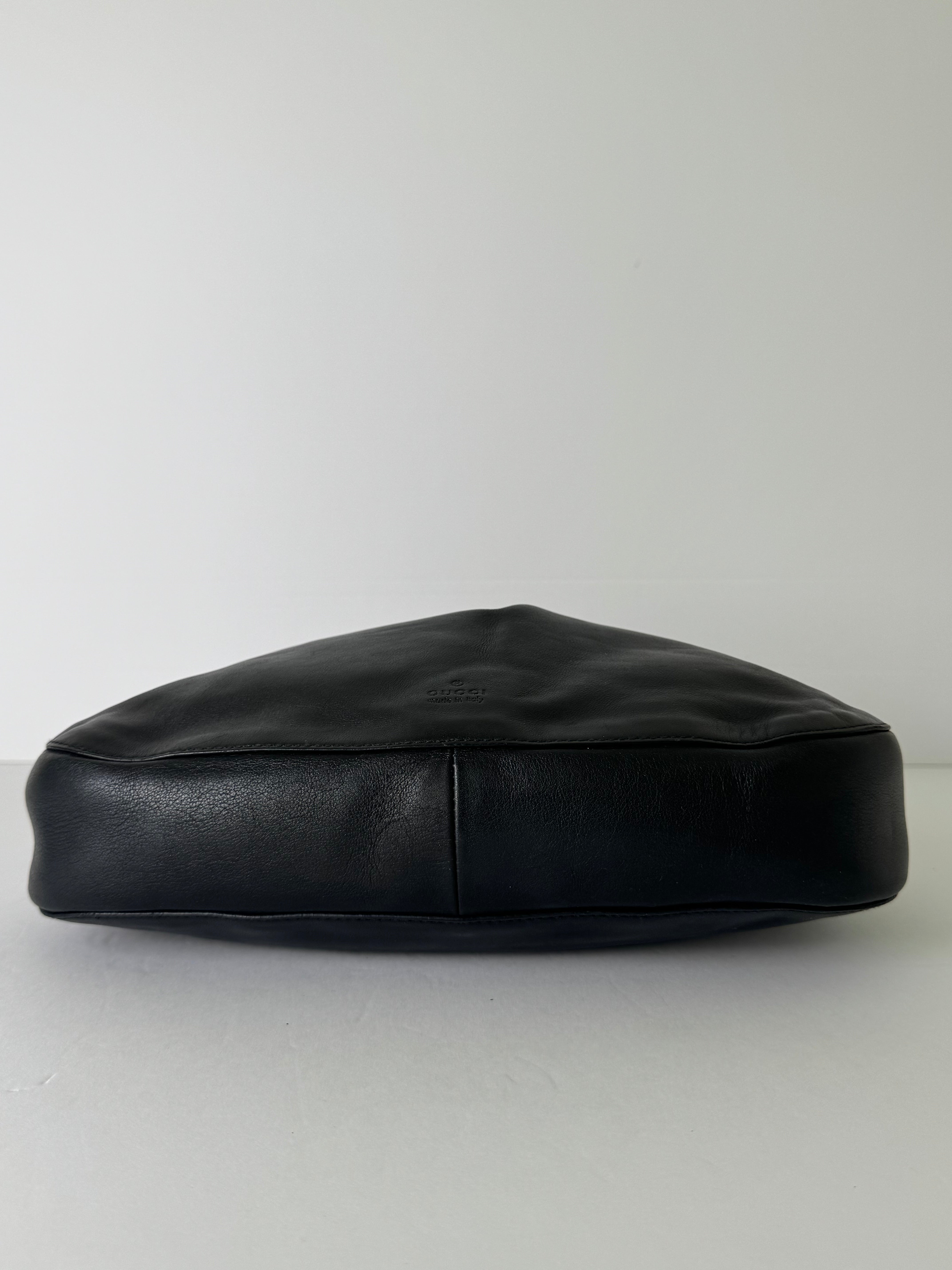 Gucci Black Leather Bucket Bag