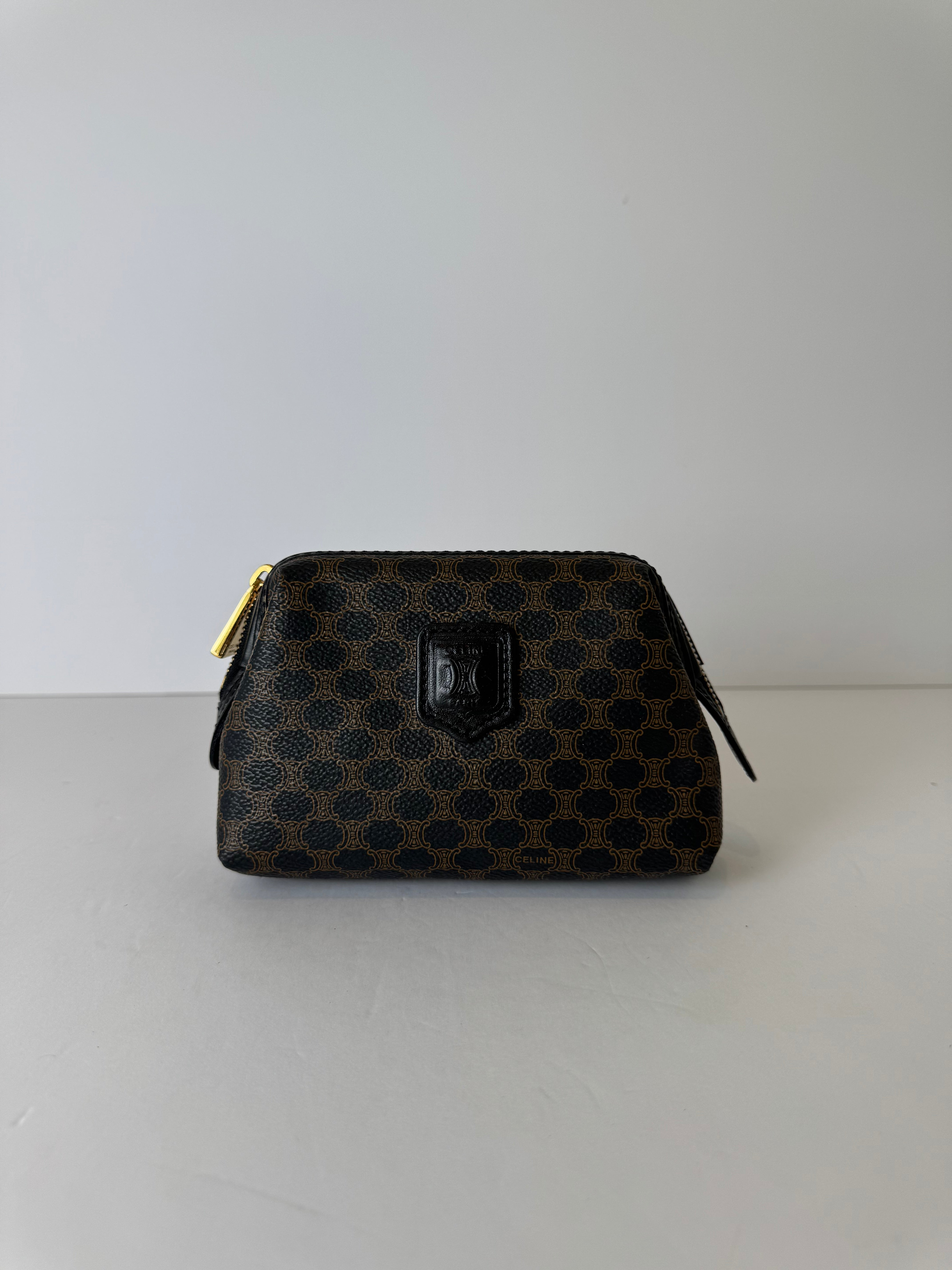 Celine Brown Macadam Pouch Mini