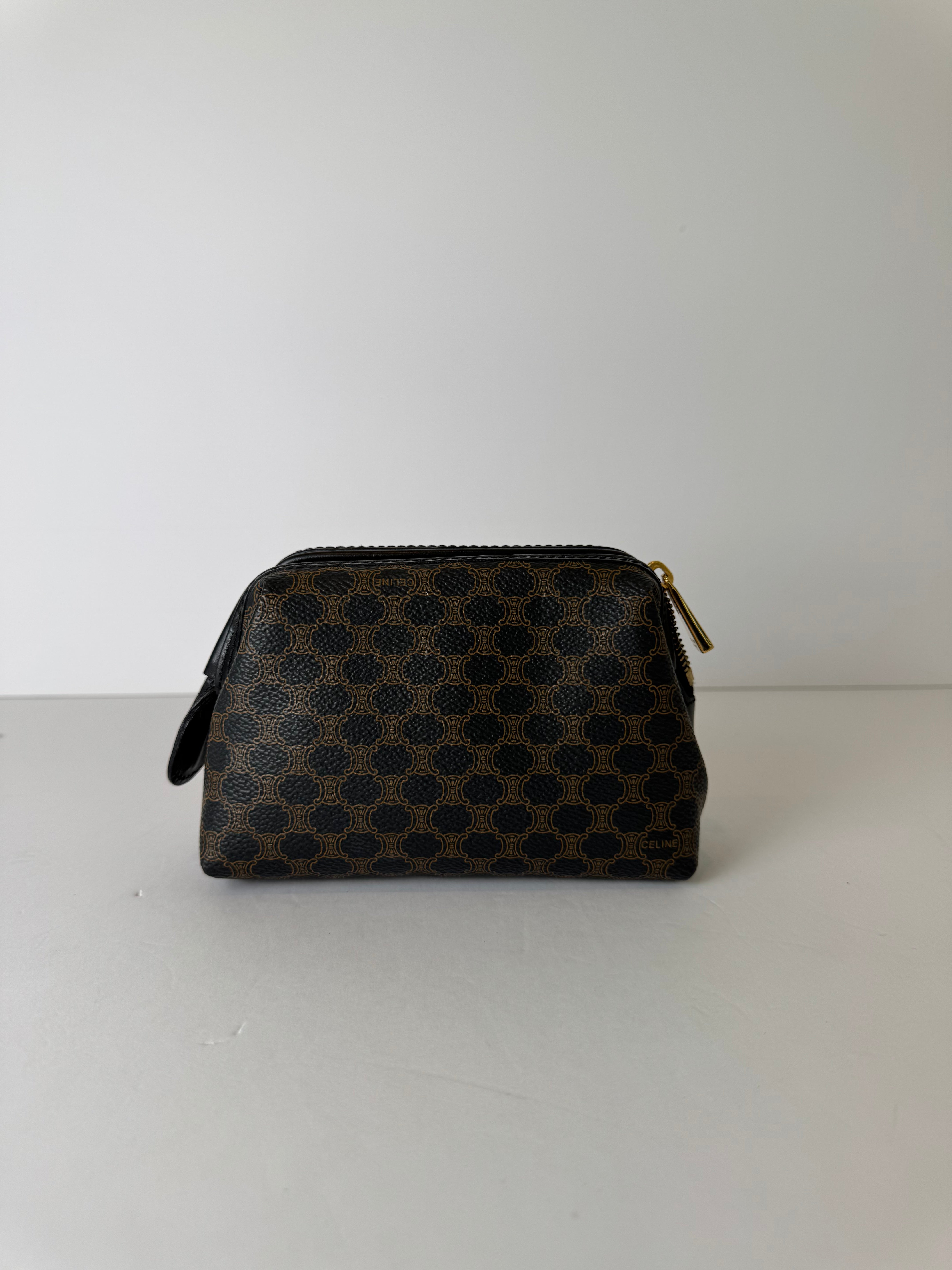 Celine Brown Macadam Pouch Mini