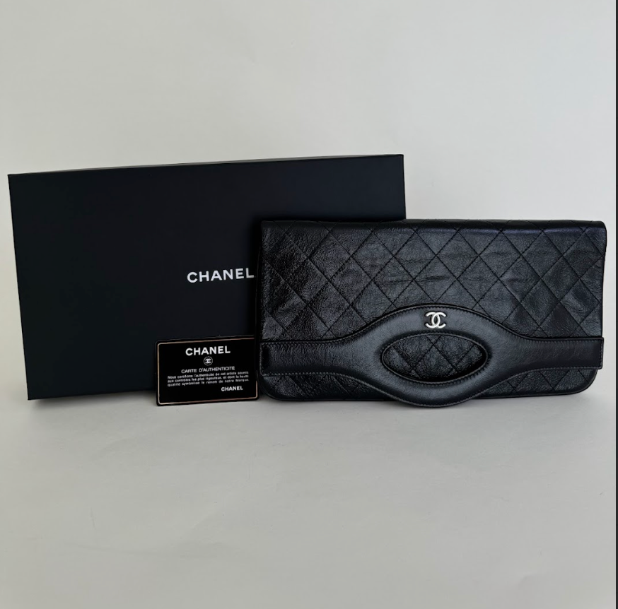 Chanel Calfskin Leather Clutch Rare