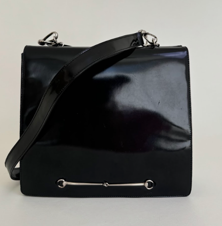 Gucci Tom Ford Horsebit Shoulder Bag/Clutch Black