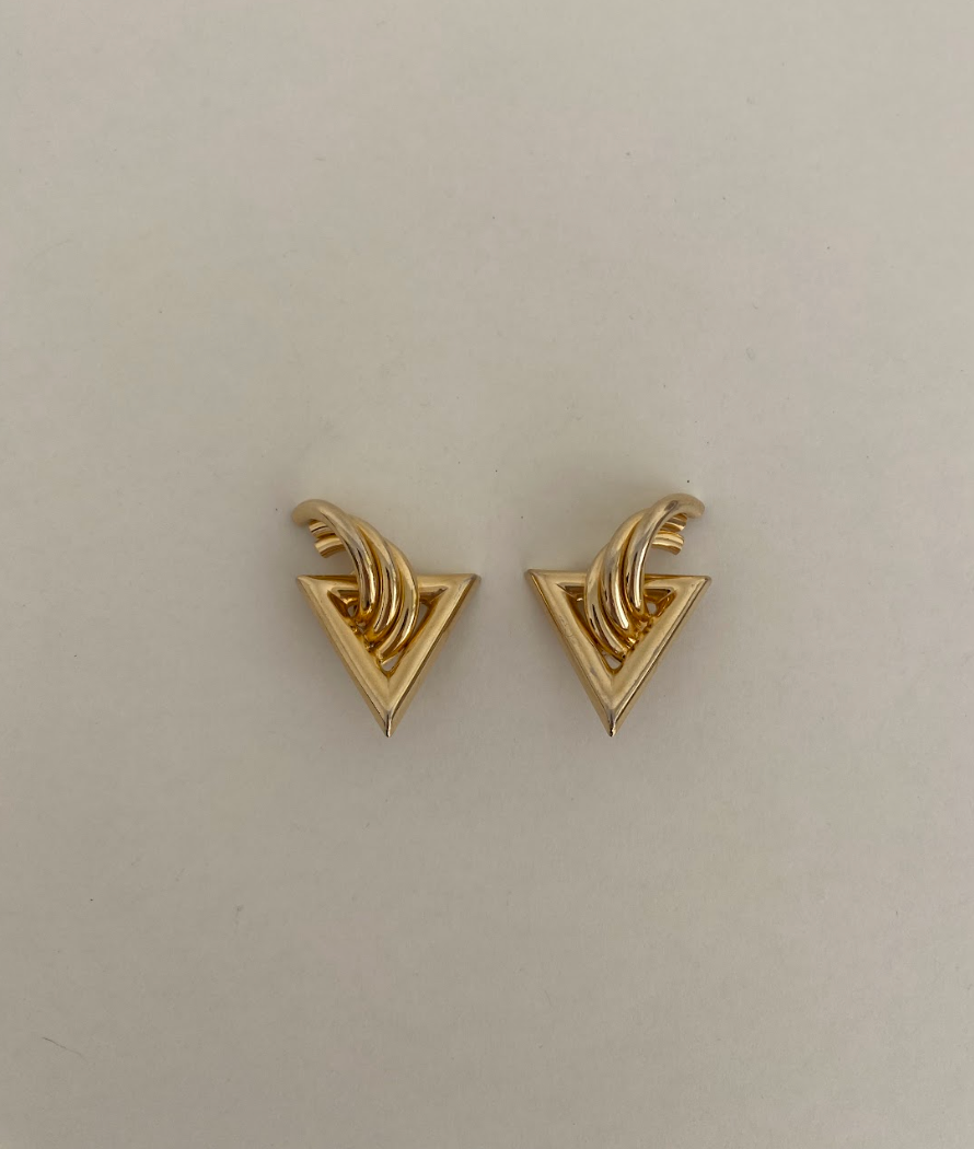 Givenchy Triangular Clip-On Earrings