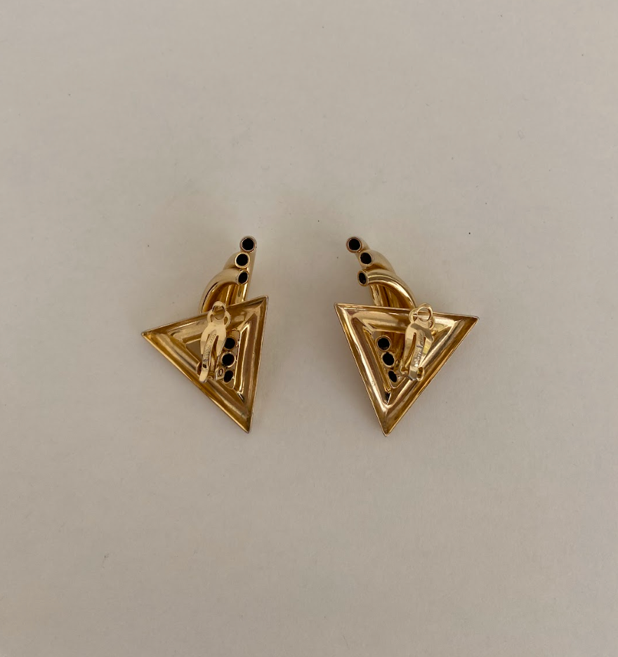 Givenchy Triangular Clip-On Earrings