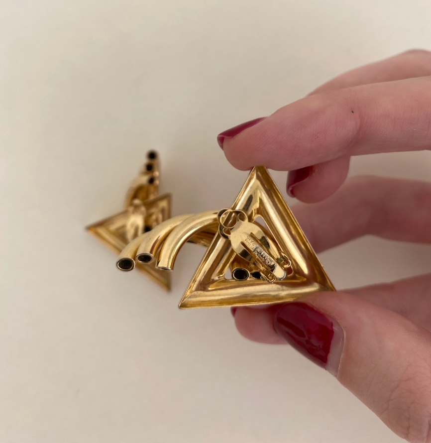 Givenchy Triangular Clip-On Earrings