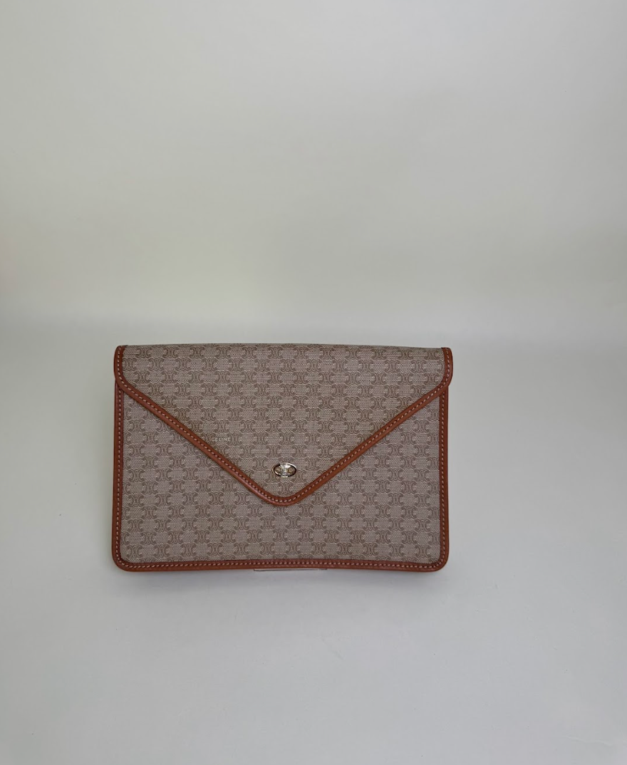 Celine Macadam Canvas Clutch