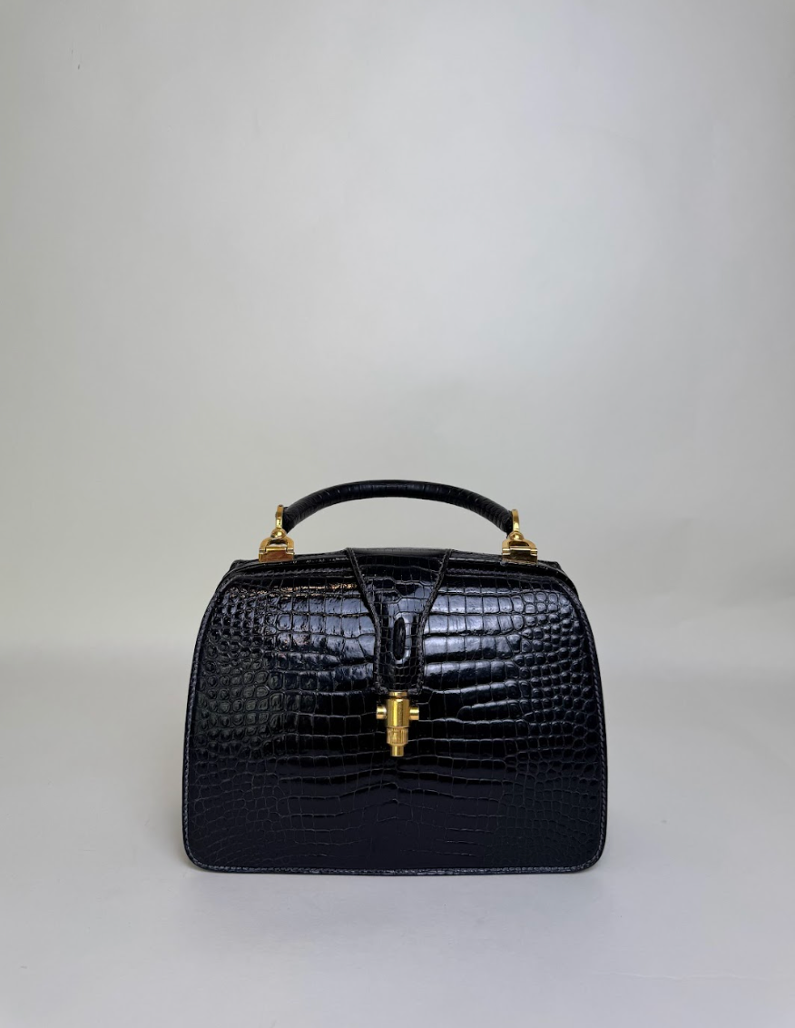 Gucci Vintage Crocodile Handbag Rare