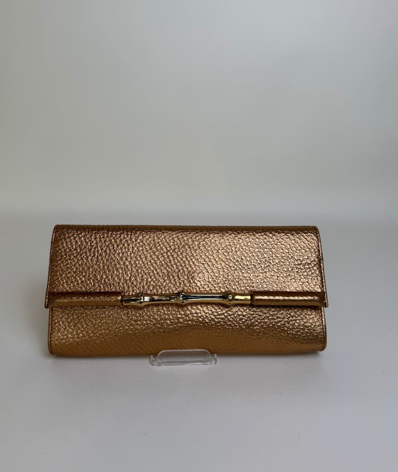 Gucci Gold Leather Shoulder Bag/Clutch