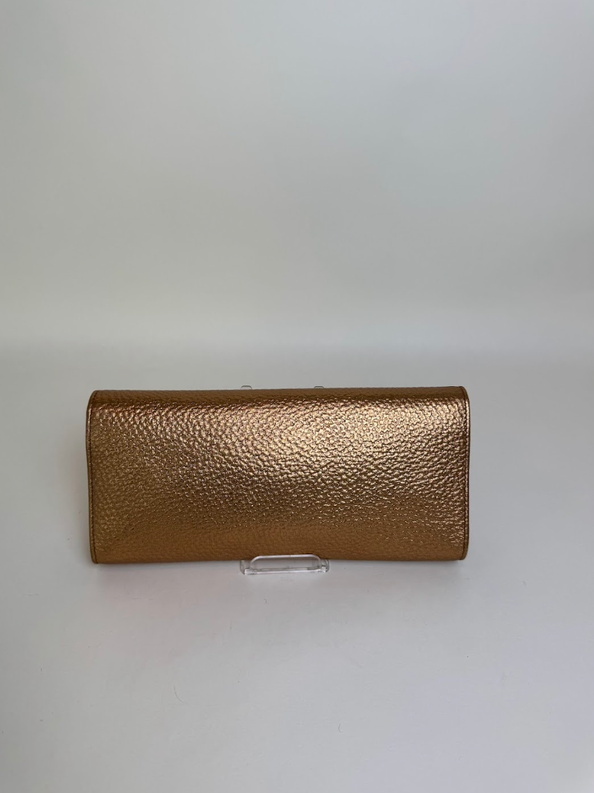 Gucci Gold Leather Shoulder Bag/Clutch