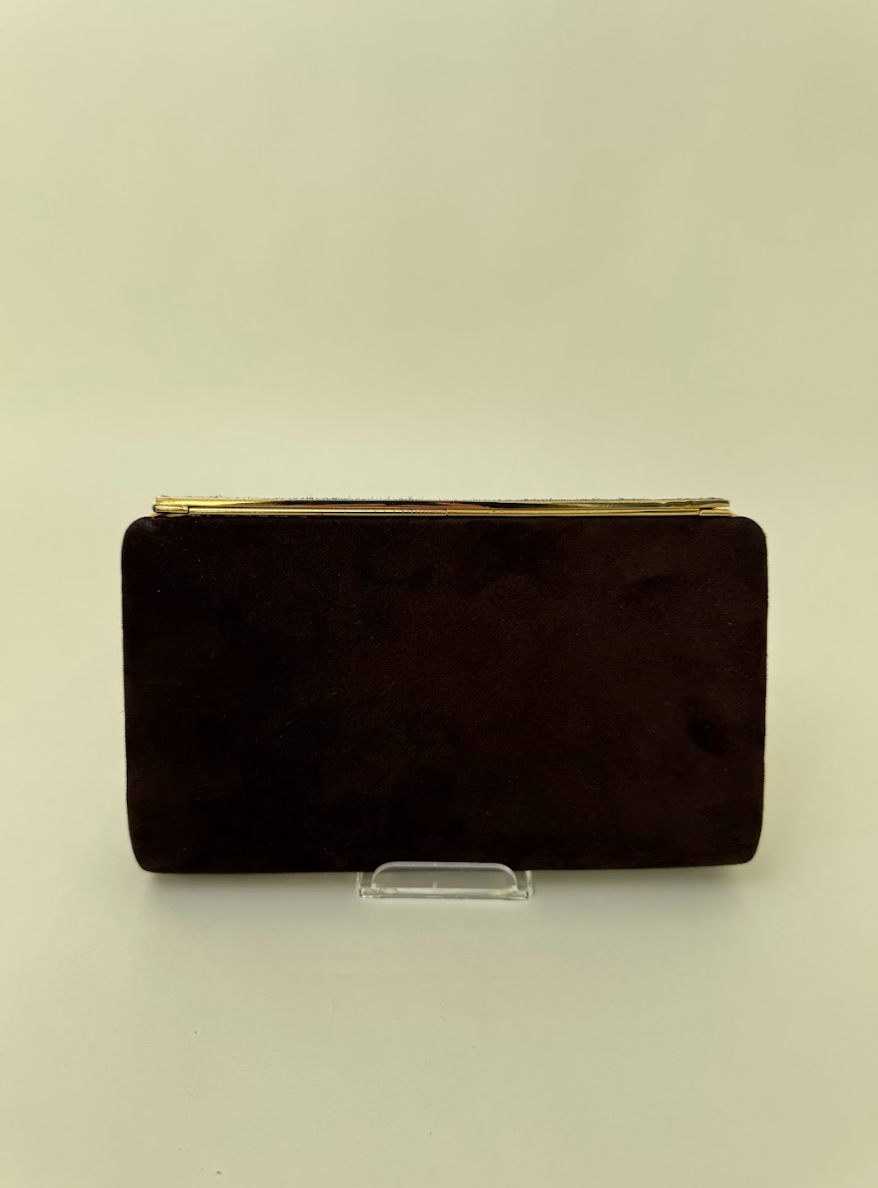 Gucci Brown Suede Clutch