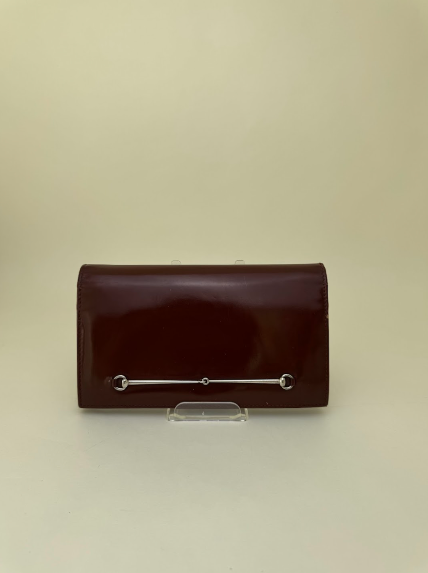 Gucci Tom Ford Slim Horsebit Wallet Burgundy