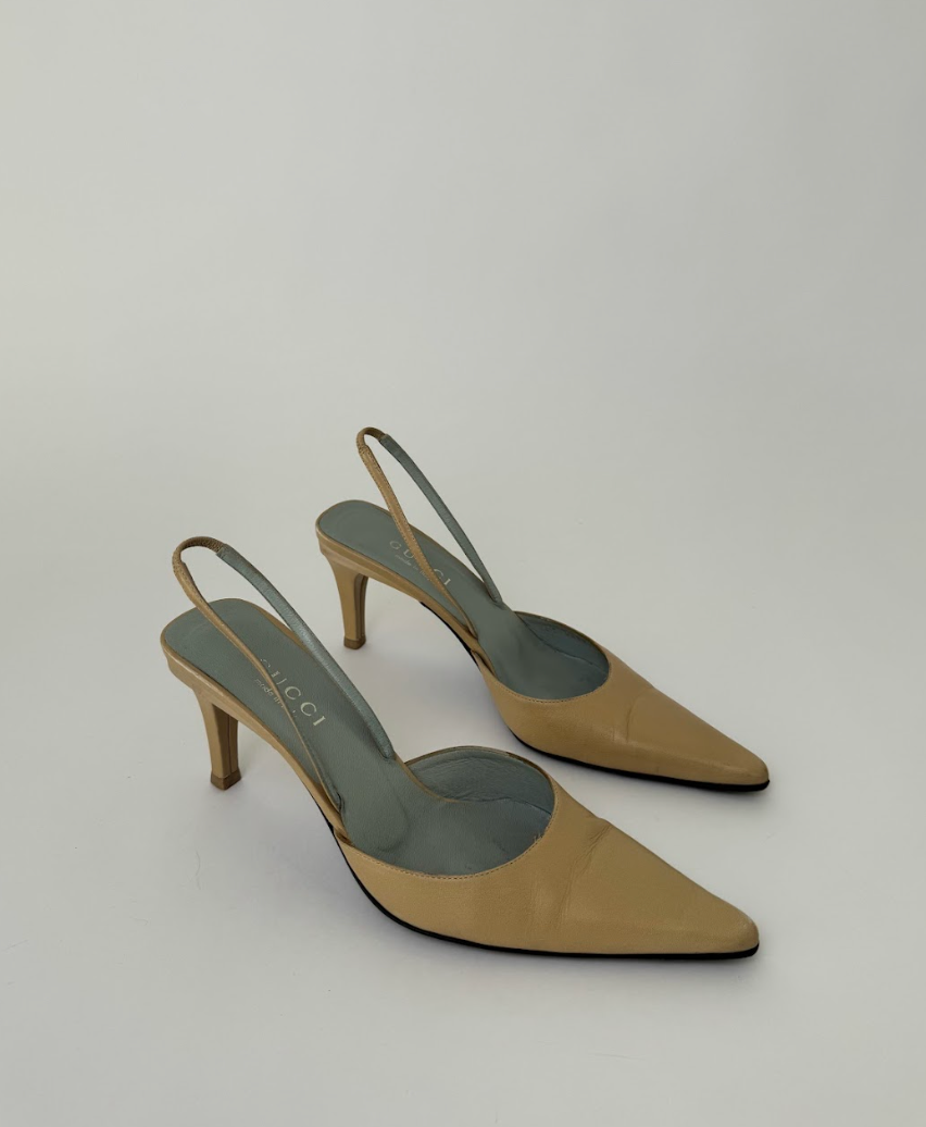 Gucci Leather Slingback Heels 8