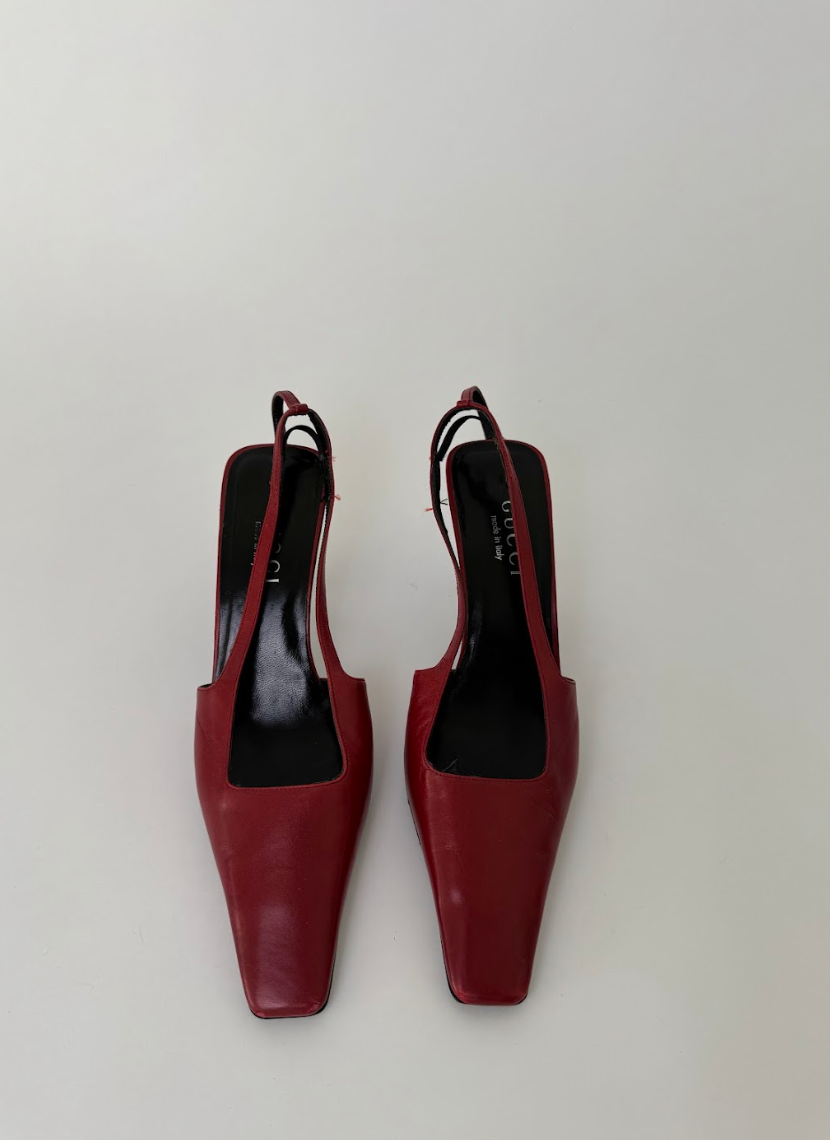 Gucci Tom Ford Burgundy Slingbacks 7