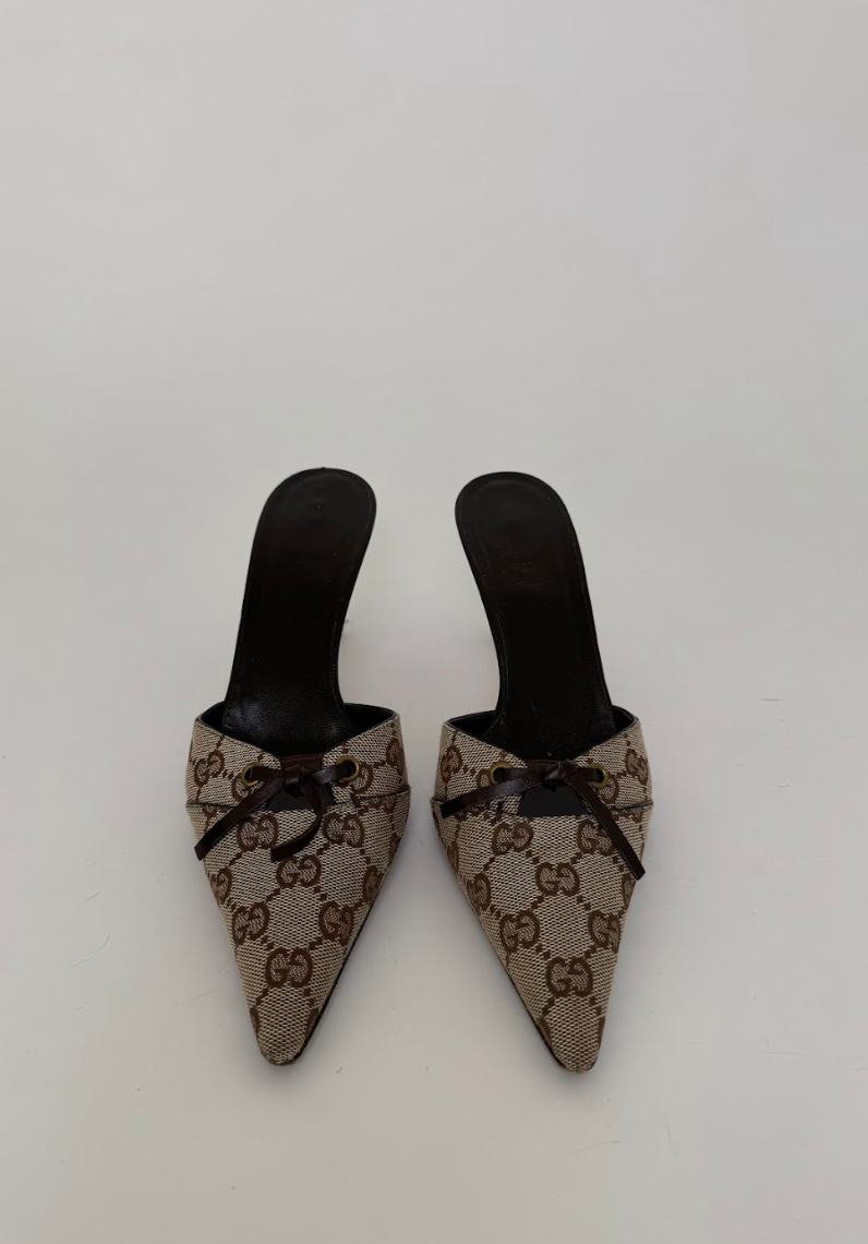 Gucci GG Monogram Mules 38.5