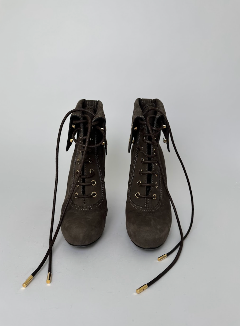 Louis Vuitton Brown Monogram Boots 38.5