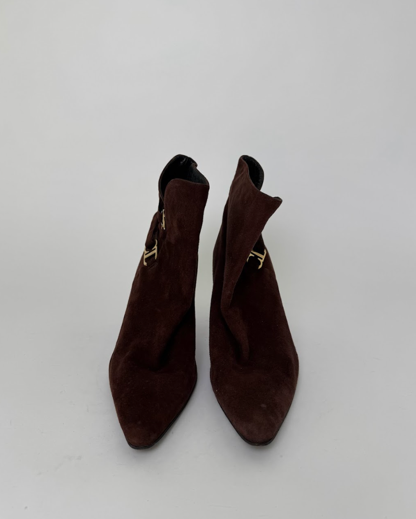 Dior Brown Suede Ankle Boots 38.5