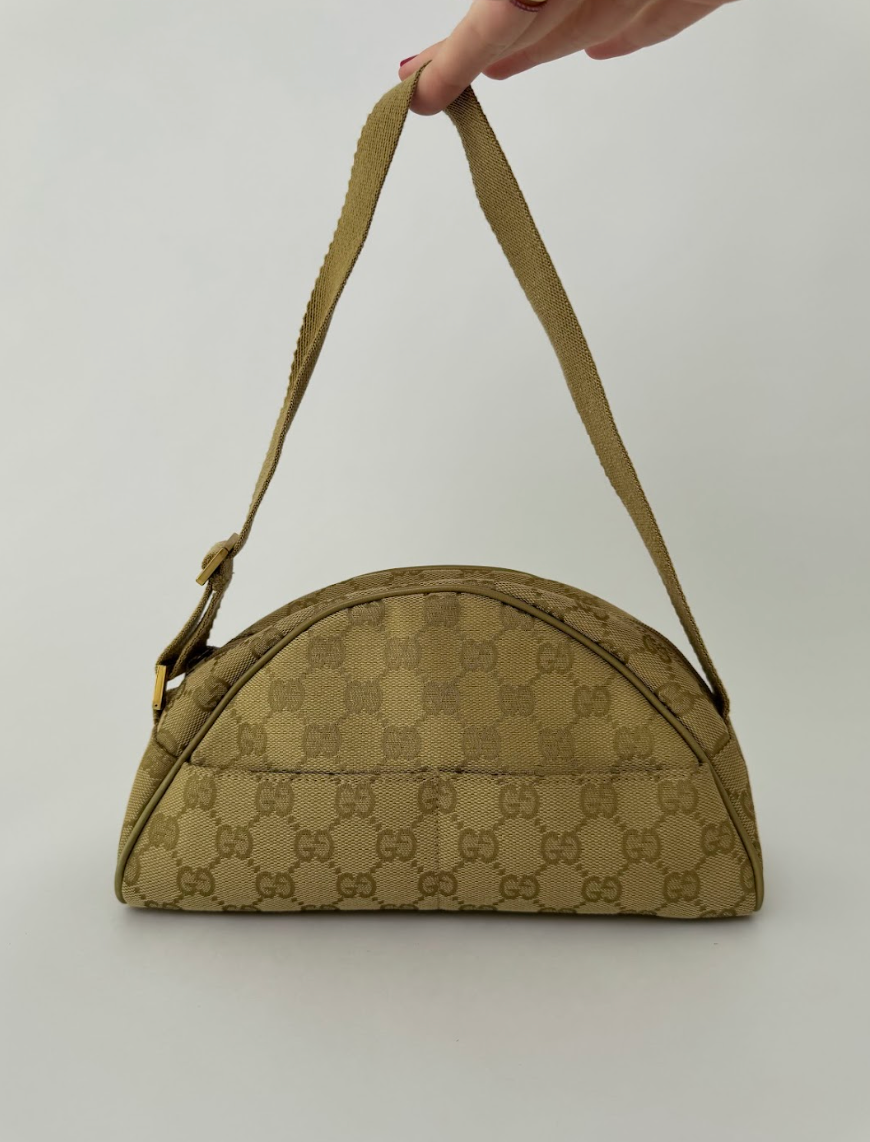 Gucci GG Neutral Half Moon Shoulder Bag