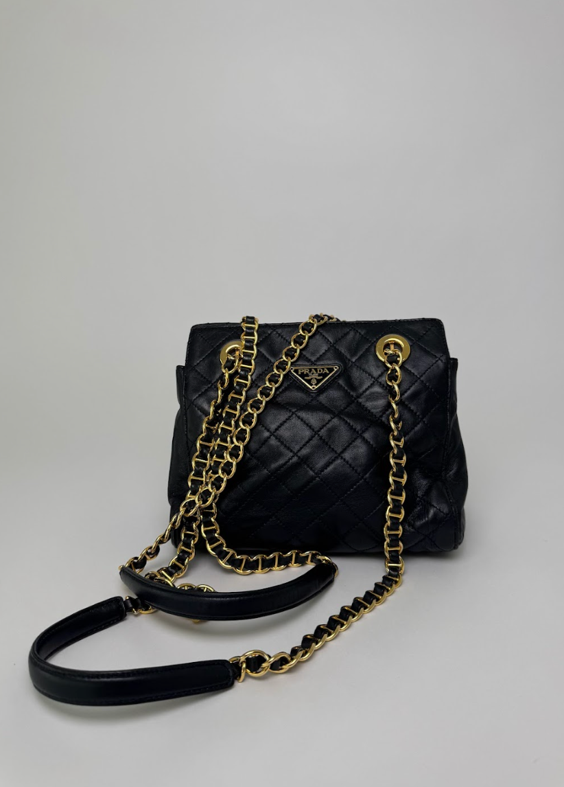 Prada Quilted Black Shoulder Bag