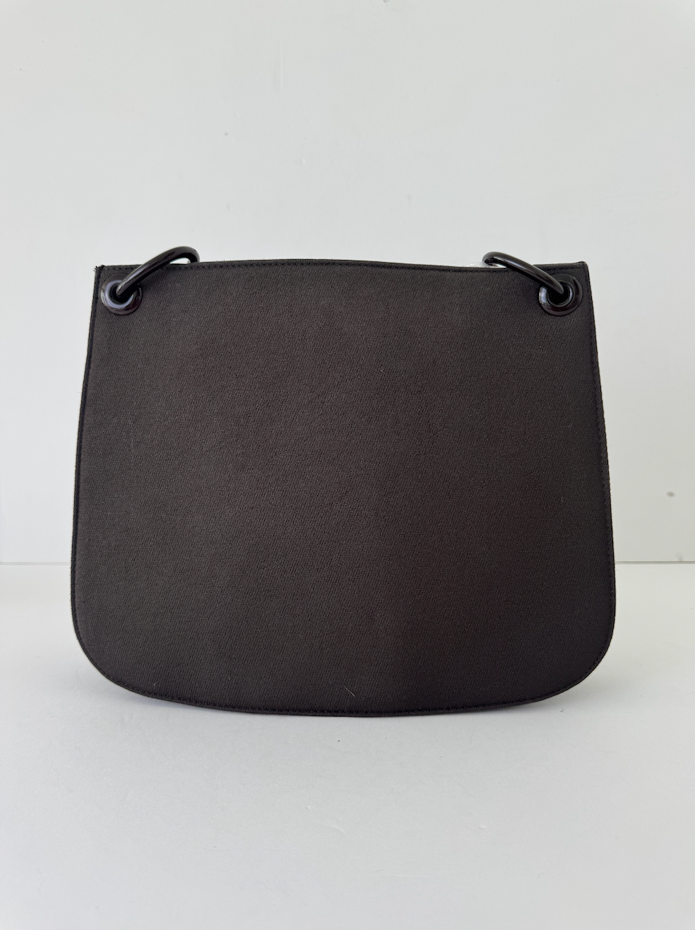 Prada Chain Link Canvas Shoulder Bag