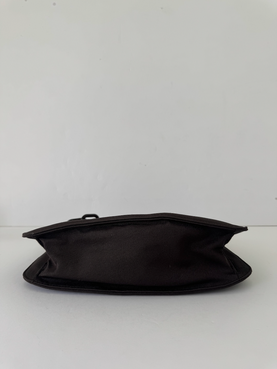 Prada Chain Link Canvas Shoulder Bag