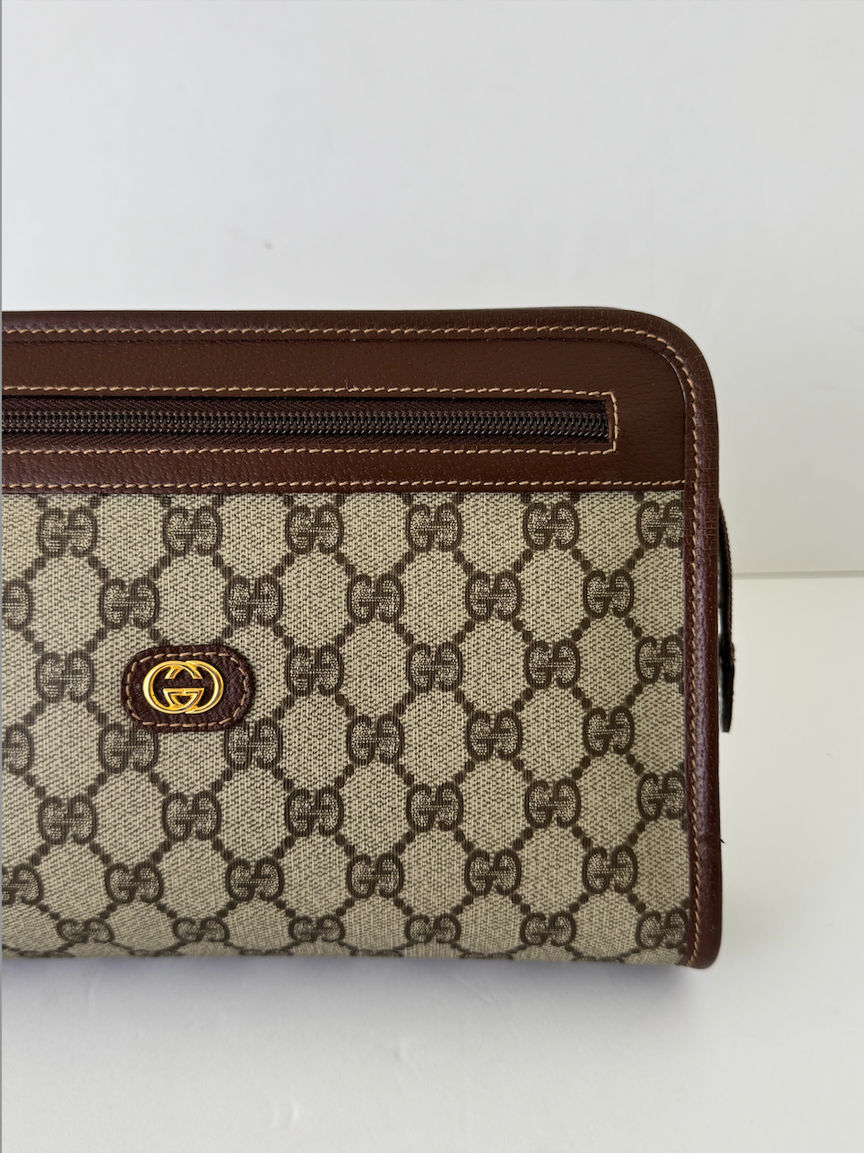 Gucci Monogram Canvas Clutch