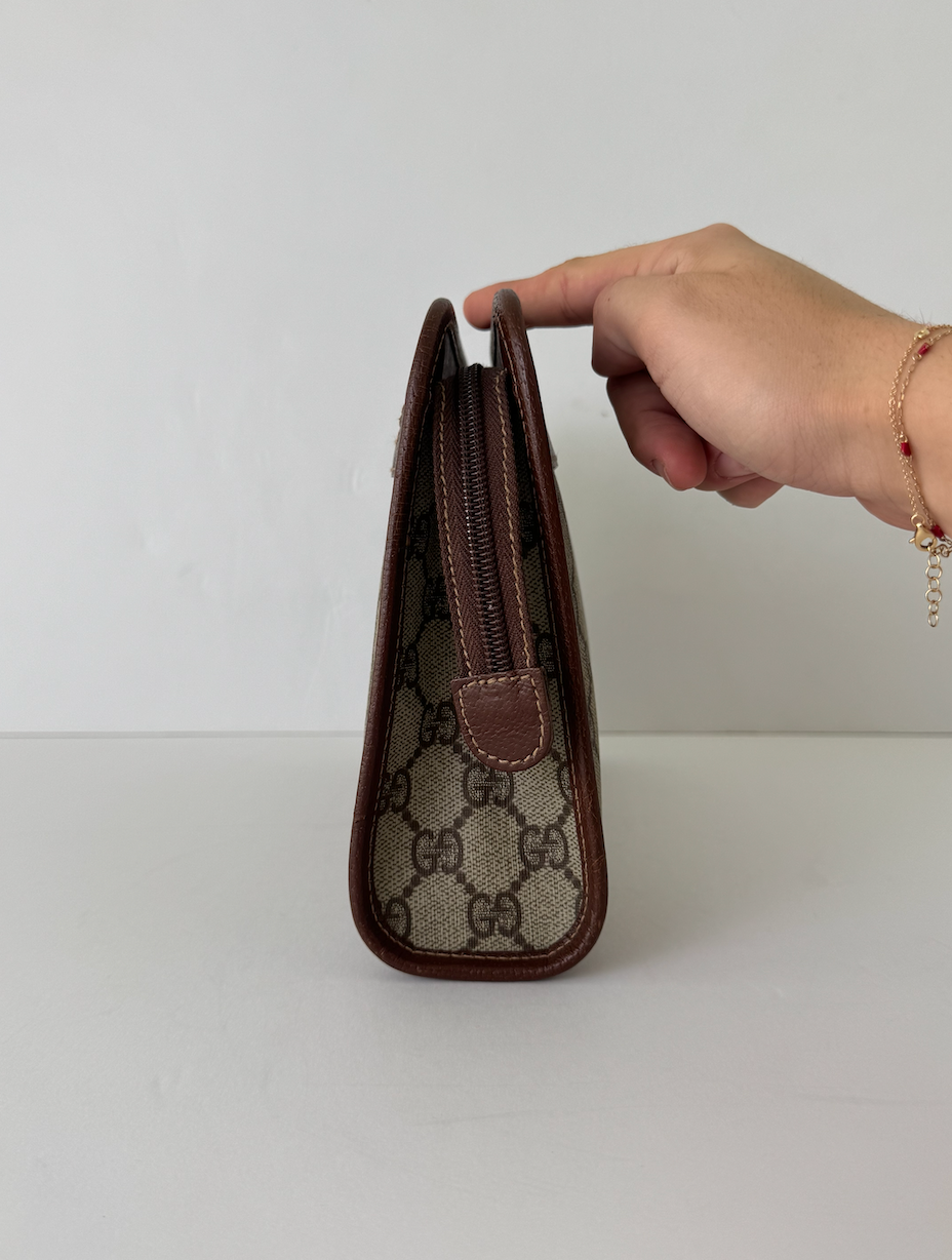 Gucci Monogram Canvas Clutch