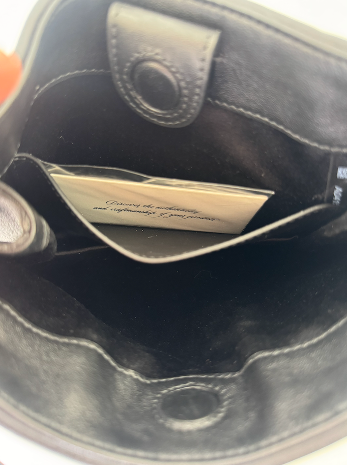 Gucci Black Horsebit Slim Shoulder Bag New