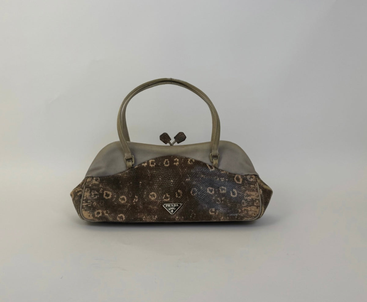 Prada Python Satin Handbag