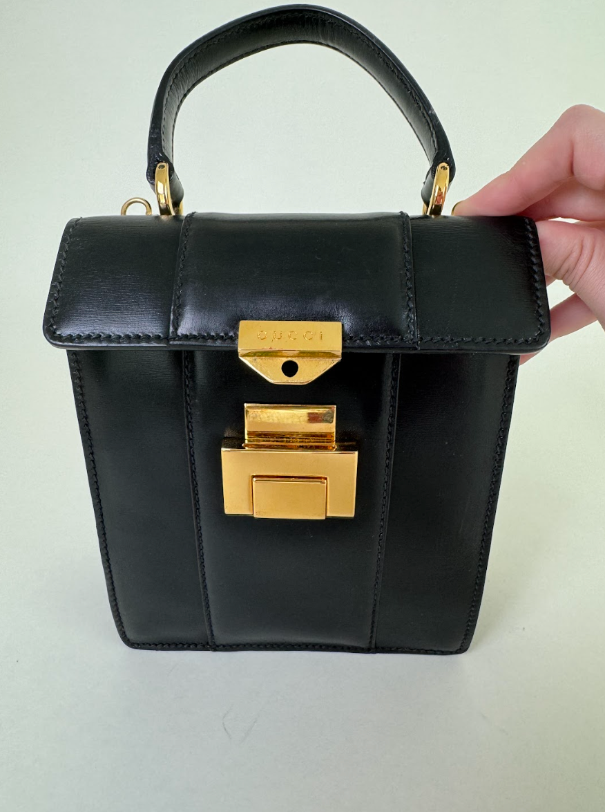 Gucci Black Leather Handbag