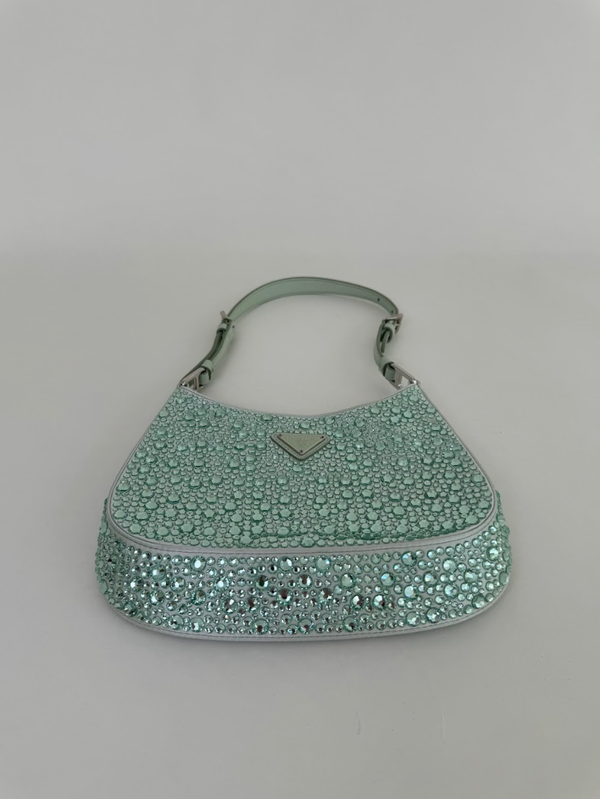 Prada Cleo Crystal Beaded Shoulder Bag