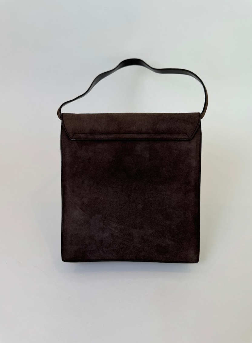 Gucci Tom Ford Brown Suede Shoulder Bag