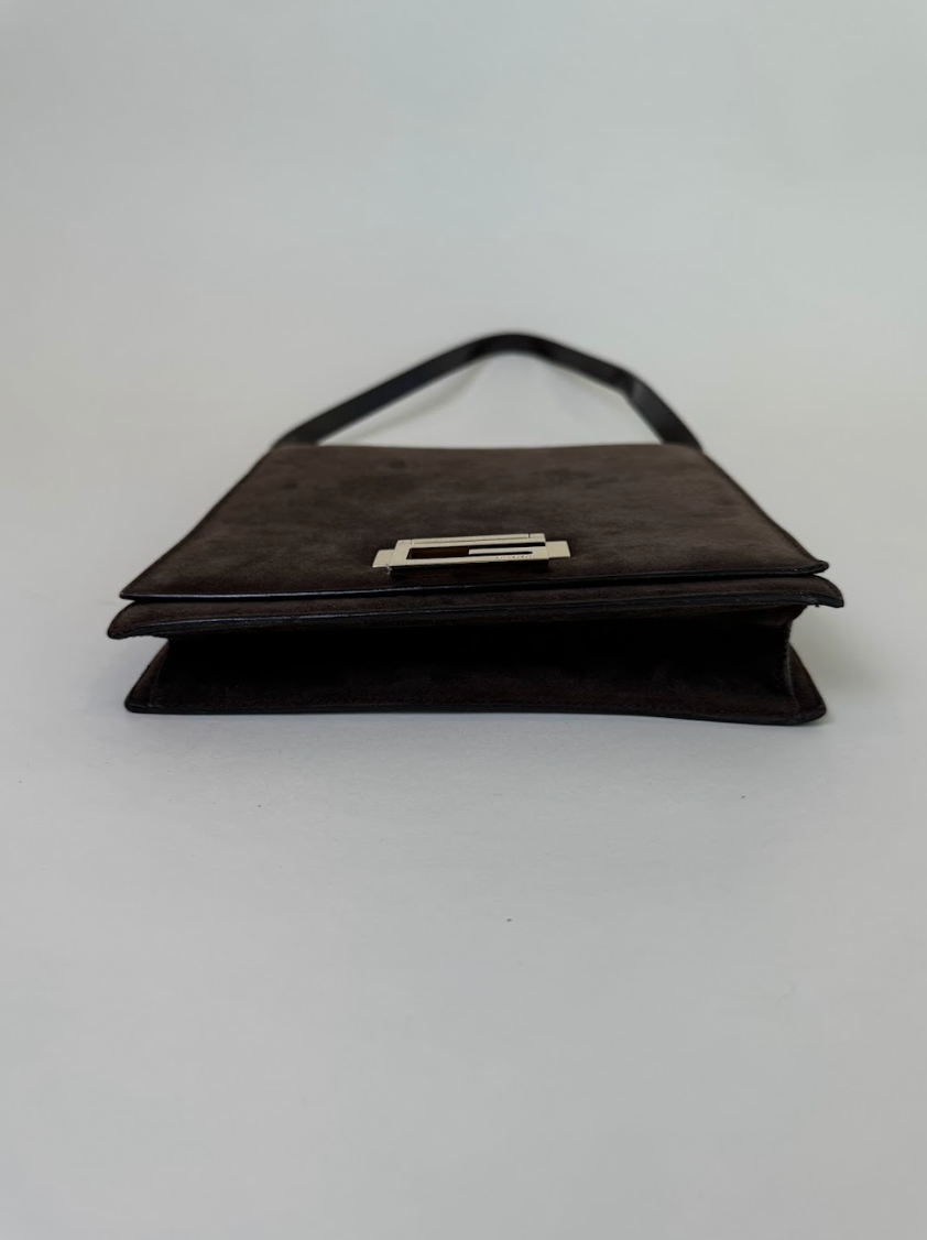 Gucci Tom Ford Brown Suede Shoulder Bag